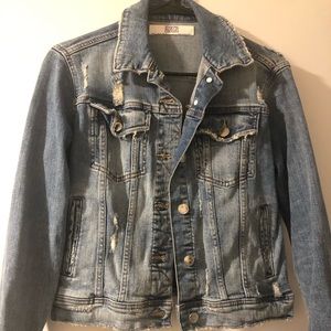 Zara distressed denim jacket